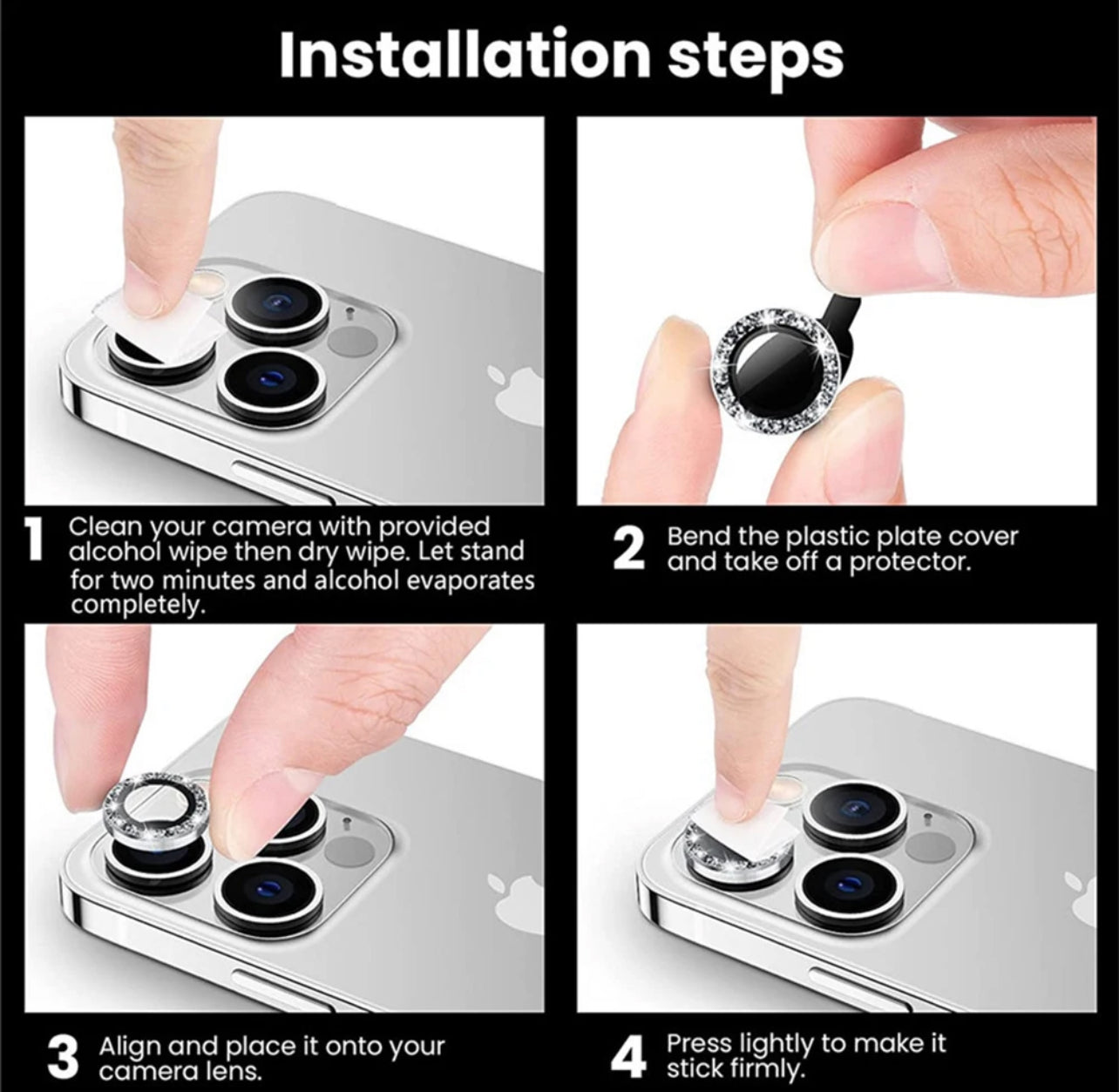 PJun Branded Premium Eagle-Eye Style 9H Camera Lens Protector- 1pk for iPhone Models PJun Branded Premium Eagle-Eye Style 9H Camera Lens Protector- 1pk for iPhone Models